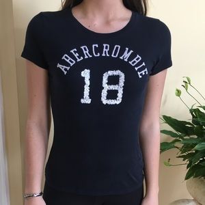 Abercrombie & Fitch Dark Navy Blue T-Shirt